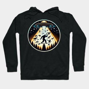 Mystical Alien Abduction and Bigfoot Encounter Adventure Hoodie